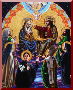 Theophilia The Coronation of the Virgin with Saints Wall Plaque