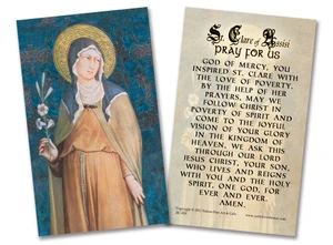 St. Clare of Assisi Holy Card