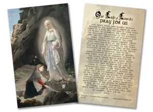 Our Lady of Lourdes Holy Card