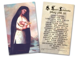 St. Kateri Tekakwitha Holy Card