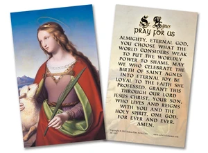 St. Agnes Holy Card
