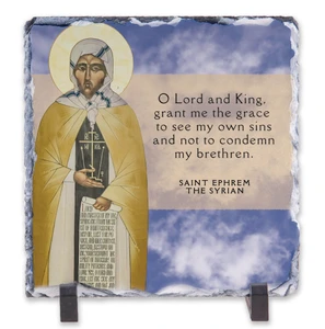 Windows to Paradise - St. Ephrem the Syrian Square Slate Tile