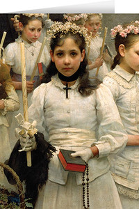 After the First Holy Communion (Detail 1 Girl) Greeting Card After the First Holy Communion (Detail 1 Girl) Greeting Card
