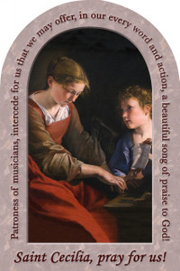 St. Cecilia Prayer Arched Magnet