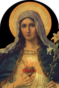 Antique Immaculate Heart Arched Magnet Antique Immaculate Heart Arched Magnet