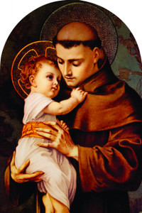 St. Anthony with Jesus Arched Magnet St. Anthony with Jesus Arched Magnet