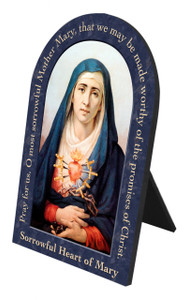 Sorrowful Mother Prayer Arched Desk Plaque Sorrowful Mother Prayer Arched Desk Plaque