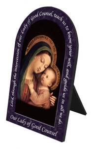 Our Lady of Good Counsel Prayer Arched Desk Plaque Our Lady of Good Counsel Prayer Arched Desk Plaque