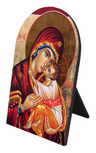 Icon of Mary Arched Desk Plaque Icon of Mary Arched Desk Plaque