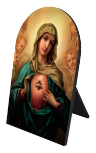 Immaculate Heart of Mary Arched Desk Plaque Immaculate Heart of Mary Arched Desk Plaque