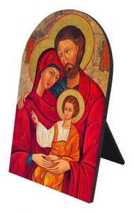 Holy Family Icon Arched Desk Plaque Holy Family Icon Arched Desk Plaque