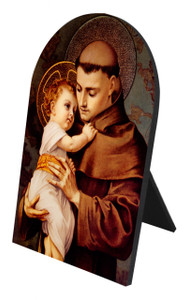 St. Anthony with Jesus Arched Desk Plaque St. Anthony with Jesus Arched Desk Plaque