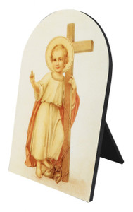 Christ Child with Cross Arched Desk Plaque Christ Child with Cross Arched Desk Plaque