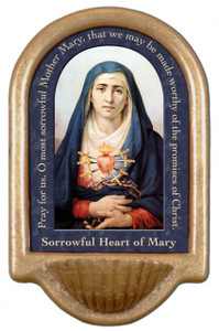 Sorrowful Mother Prayer Holy Water Font Sorrowful Mother Prayer Holy Water Font