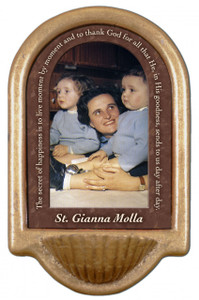 St. Gianna Molla Prayer Holy Water Font St. Gianna Molla Prayer Holy Water Font