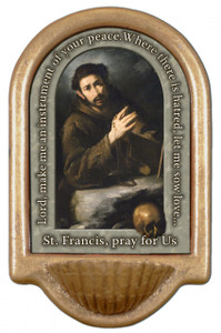 St. Francis of Assisi Prayer Holy Water Font St. Francis of Assisi Prayer Holy Water Font