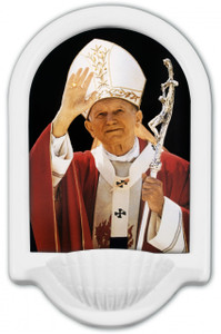 St. John Paul II Waving Holy Water Font St. John Paul II Waving Holy Water Font