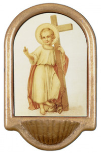 Christ Child with Cross Holy Water Font Christ Child with Cross Holy Water Font