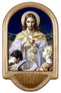 Christ, Bread of Angels Holy Water Font Christ, Bread of Angels Holy Water Font