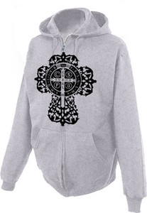 Benedictine Cross Zipper Hoodie Benedictine Cross Zipper Hoodie