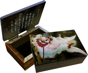 Guardian Angel on the Perilous Bridge Keepsake Box Guardian Angel on the Perilous Bridge Keepsake Box
