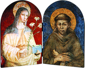 Sts. Francis and Clare Arched Diptych Sts. Francis and Clare Arched Diptych