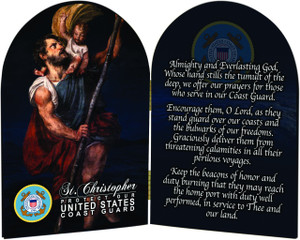 Coast Guard St. Christopher II Arched Diptych