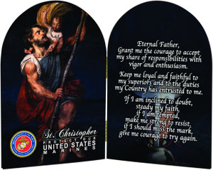 Marines St. Christopher I Arched Diptych
