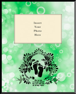 Life is Precious Green Vertical Picture Frame (Insert Your Photo)