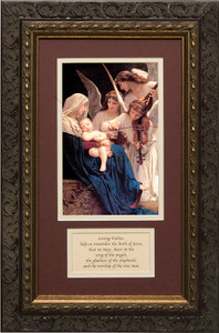 Song of the Angels by Bouguereau with Prayer - Matted Framed Art Song of the Angels by Bouguereau with Prayer - Matted Framed Art