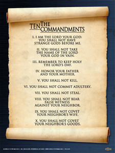 10 Commandments Scroll Poster 10 Commandments Scroll Poster