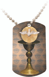 Eucharist with Holy Spirit Dog Tag Eucharist with Holy Spirit Dog Tag