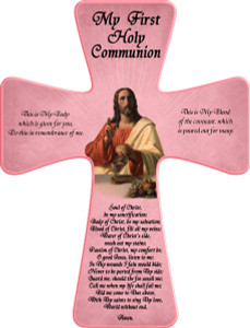 First Communion (Pink) Wall Cross