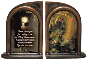 Eucharist Host and Chalice Bookends Eucharist Host and Chalice Bookends