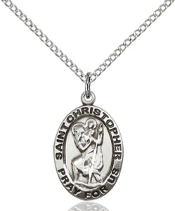 Sterling silver medal on an 18 inch stainless chain Sterling silver medal on an 18 inch stainless chain