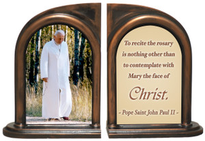Pope John Paul II (Walking) Rosary Bookends Pope John Paul II (Walking) Rosary Bookends