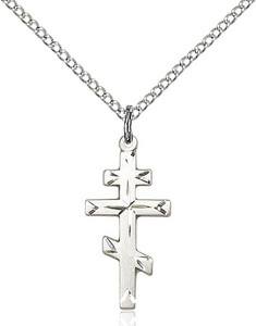 Sterling silver cross on a 18 inch stainless chain Sterling silver cross on a 18 inch stainless chain