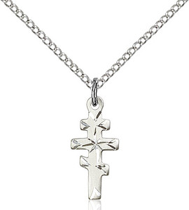 Sterling silver cross on an 18 inch stainless chain Sterling silver cross on an 18 inch stainless chain