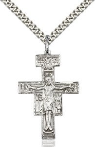 Sterling silver crucifix on a 24 inch stainless chain Sterling silver crucifix on a 24 inch stainless chain