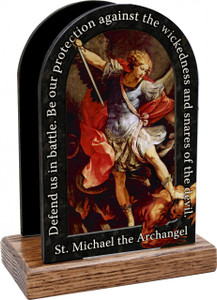 St. Michael the Archangel Prayer Table Organizer (Vertical)