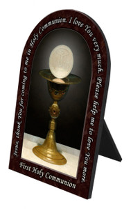 First Communion Prayer Arched Desk Plaque First Communion Prayer Arched Desk Plaque