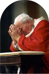 Blessed John Paul the Great Kneeling Arched Magnet Blessed John Paul the Great Kneeling Arched Magnet