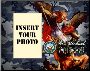 Navy St. Michael Photo Frame