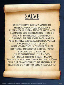 Spanish Hail Holy Queen Poster Spanish Hail Holy Queen Poster