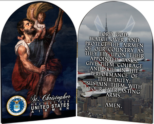 Air Force St. Christopher I Arched Diptych Air Force St. Christopher I Arched Diptych
