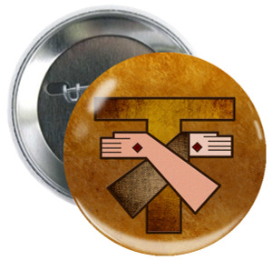 Tau Cross Button Tau Cross Button