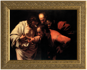 St. Thomas by Caravaggio - Gold Framed Art St. Thomas by Caravaggio - Gold Framed Art