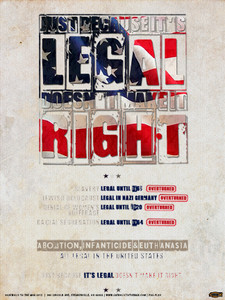 Just Because It's Legal Poster Just Because It's Legal Poster