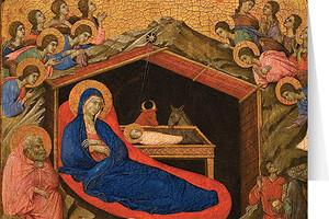 The Nativity with Prophets Isaiah and Ezekiel Christmas Cards The Nativity with Prophets Isaiah and Ezekiel Christmas Cards
