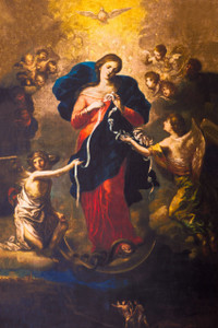Mary Undoer of Knots Indoor Outdoor Aluminum Print Mary Undoer of Knots Indoor Outdoor Aluminum Print